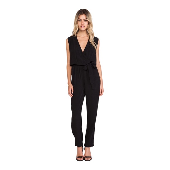 Diane Von Furstenberg Pants - DVF Black Sleeveless Romper